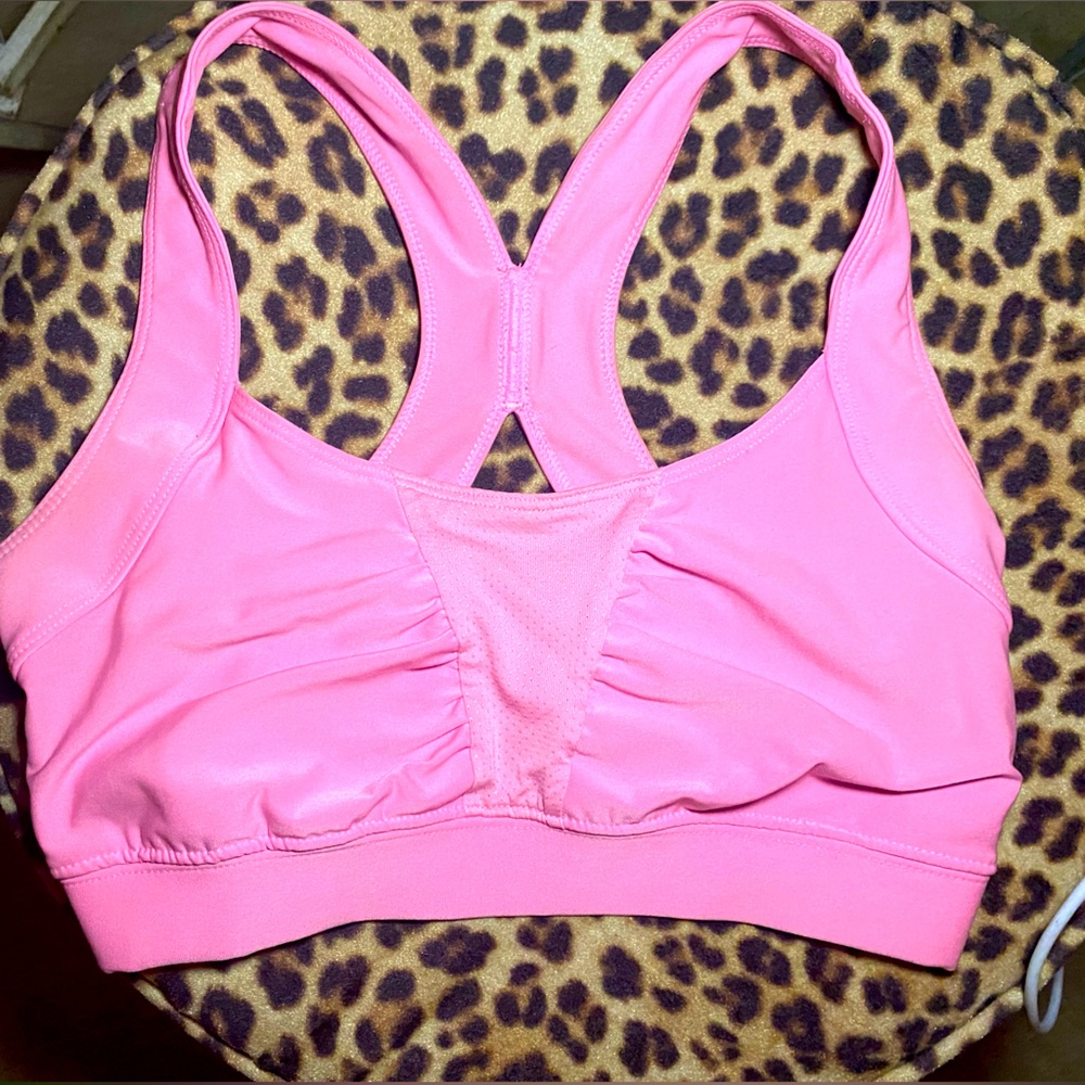 Old Navy Pink Racerback Sports Bra Removable Light Padding - Women’s Size M